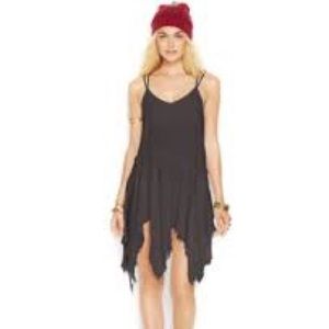 Free people ragged hem dress in gray size M
